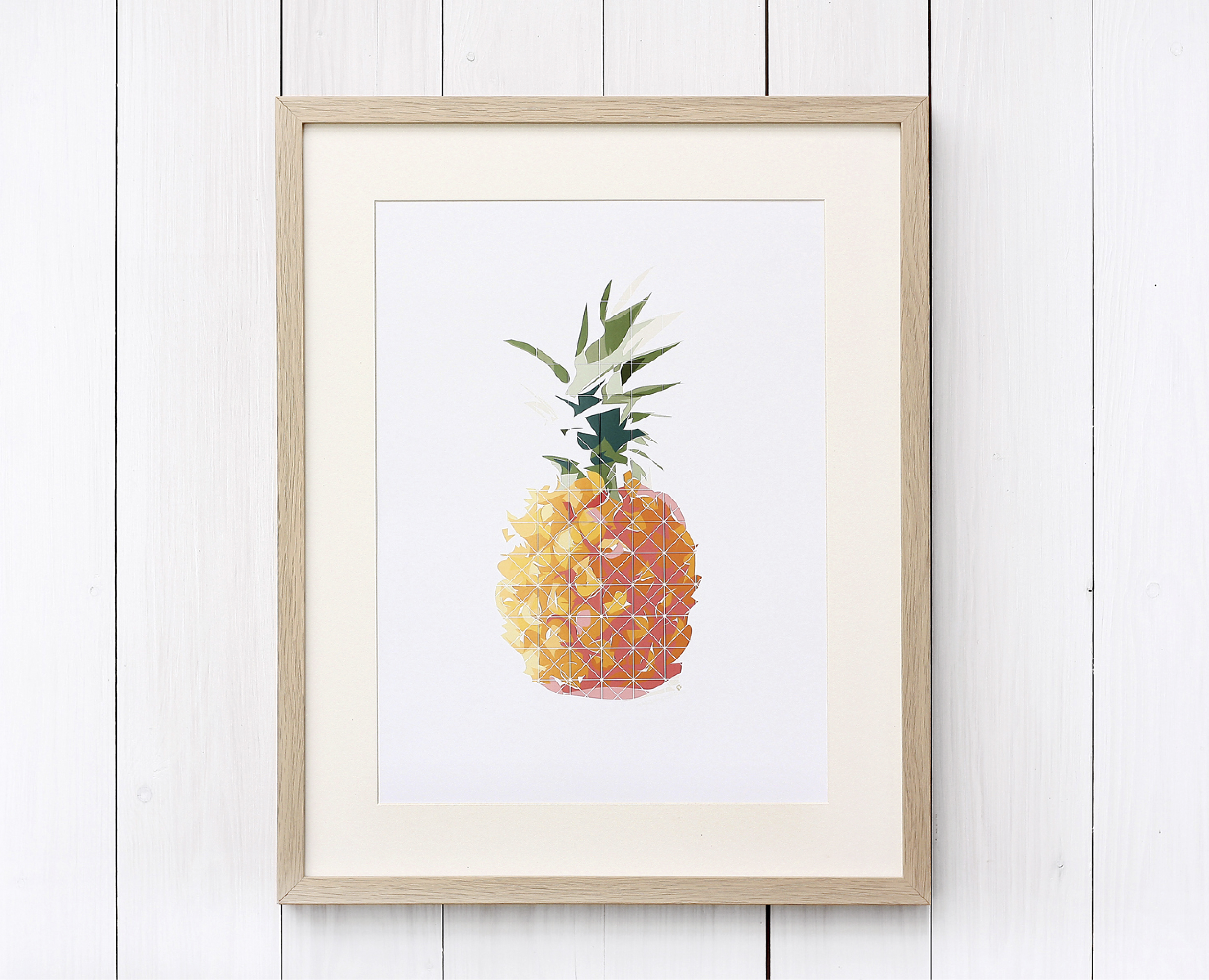 Illustration einer Ananas als Print für hasenfuss – graphisches Kabinett